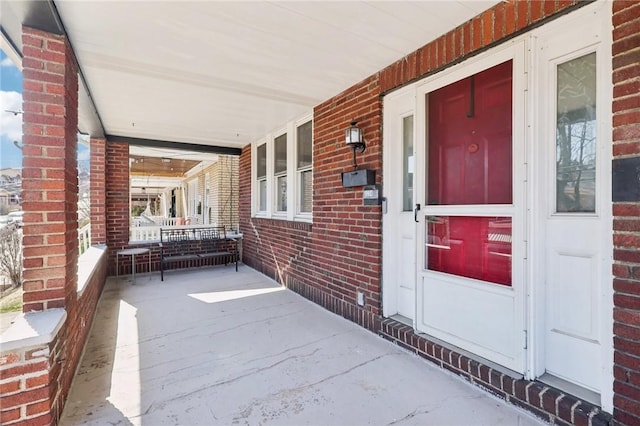 exterior space with a porch