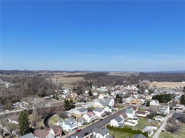 drone / aerial view with a residential view