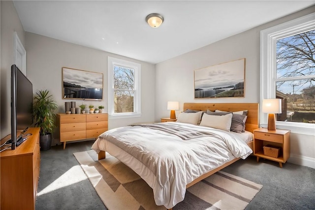bedroom with carpet floors