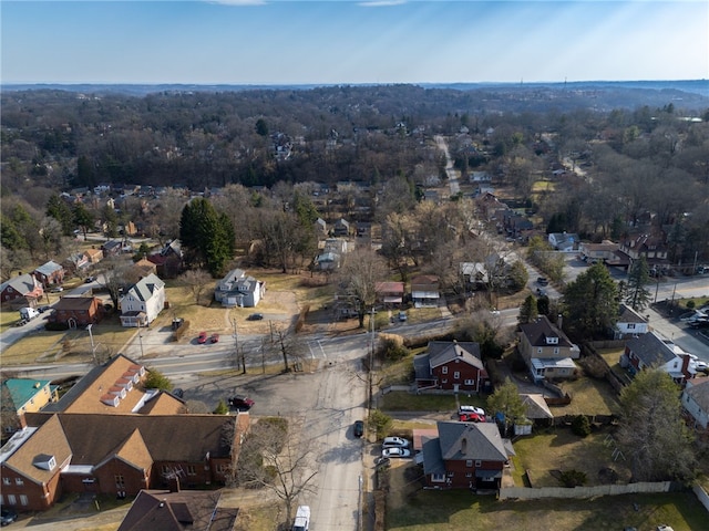 aerial view with a residential view