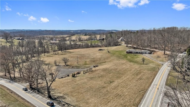 bird's eye view featuring a rural view