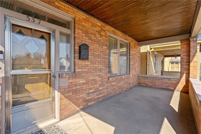 exterior space with covered porch