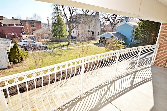 view of patio with a residential view