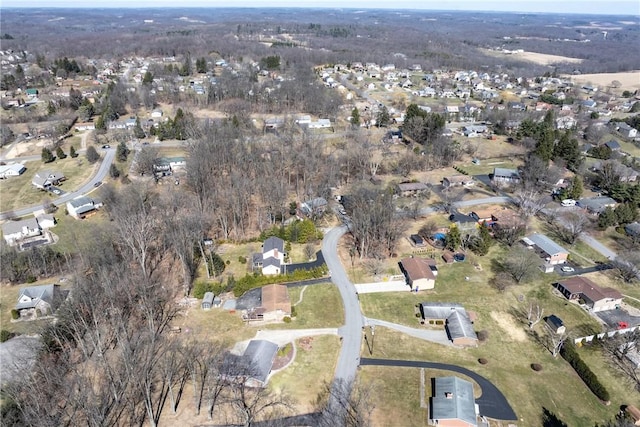 drone / aerial view with a residential view