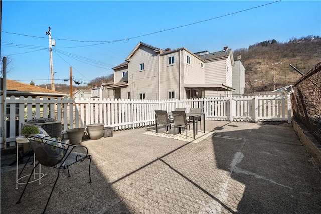 view of patio / terrace with a fenced backyard