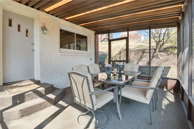 view of sunroom / solarium