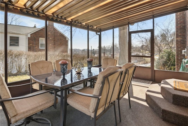 view of sunroom / solarium