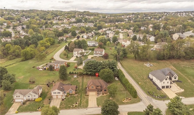 aerial view featuring a residential view