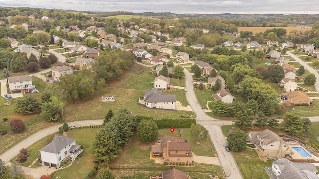 birds eye view of property featuring a residential view