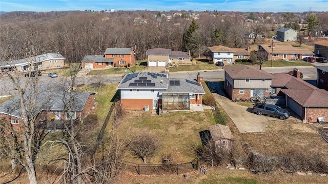 drone / aerial view featuring a residential view