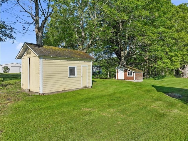 view of shed