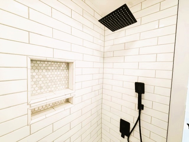 room details with tiled shower