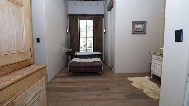 hallway featuring wood finished floors