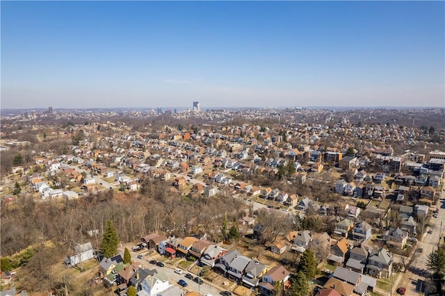drone / aerial view with a residential view