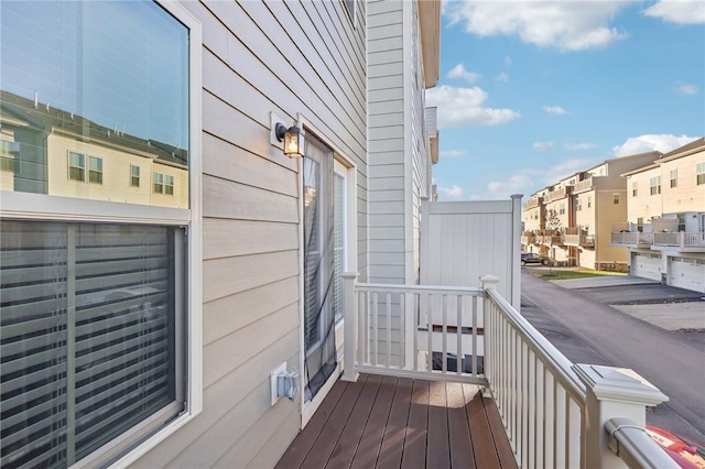 balcony featuring a residential view