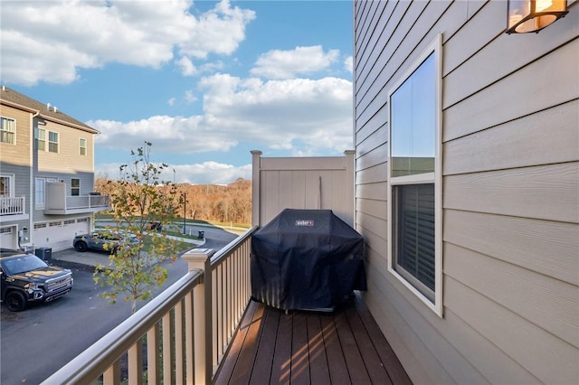 balcony with a grill