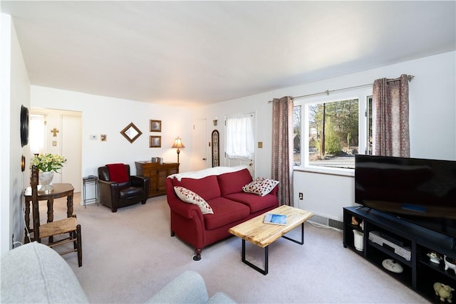 view of carpeted living room