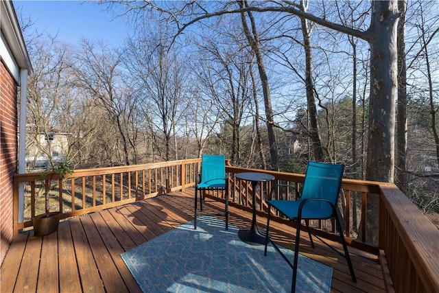 view of wooden terrace