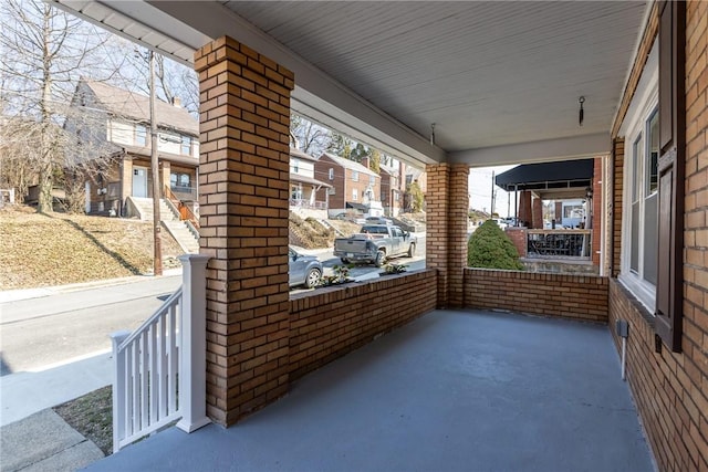 view of patio / terrace with a porch