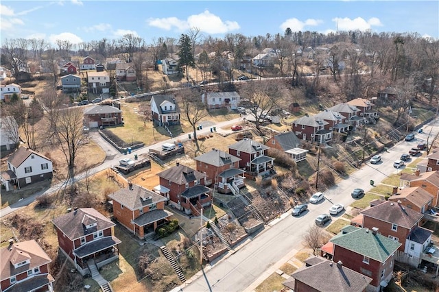 drone / aerial view with a residential view