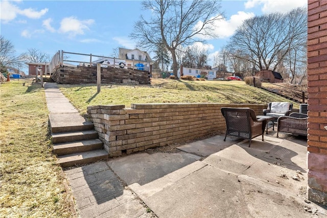 view of patio featuring an outdoor living space