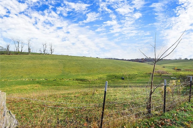 view of yard featuring a rural view