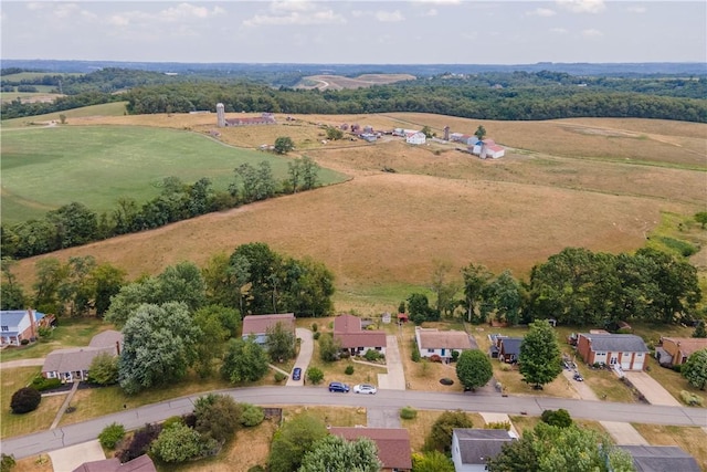 aerial view featuring a rural view