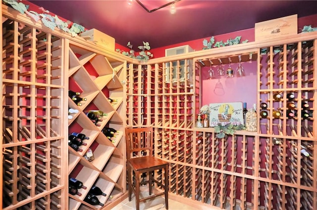 wine room featuring tile patterned flooring