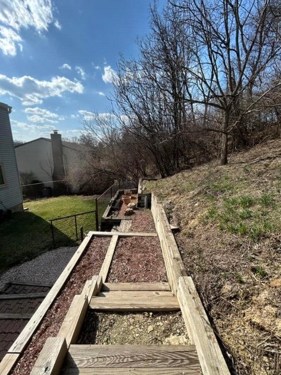 view of yard with a vegetable garden