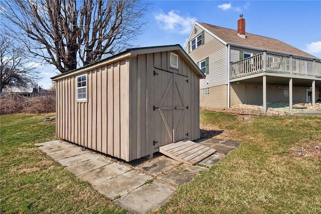 view of shed