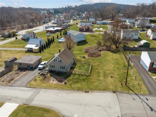 bird's eye view featuring a residential view