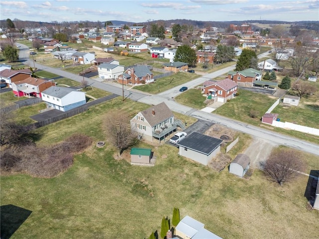 aerial view featuring a residential view