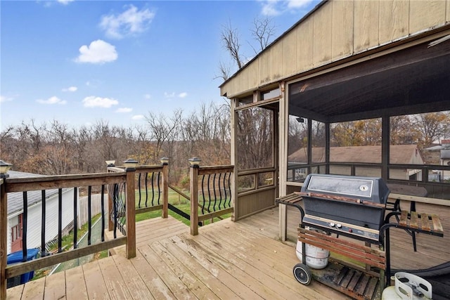 deck with grilling area