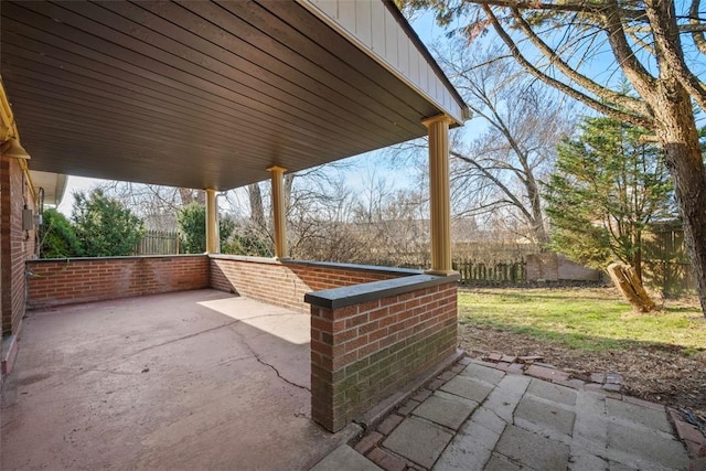 view of patio featuring fence private yard