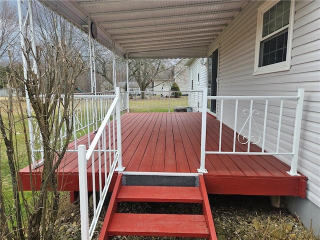 view of wooden terrace