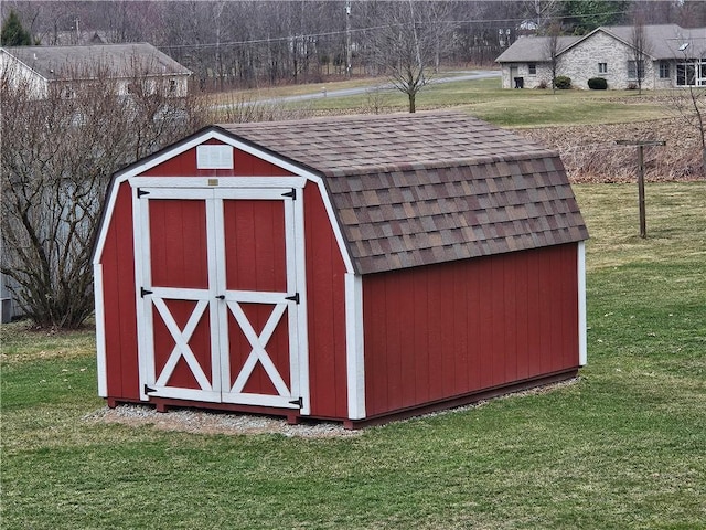 view of shed