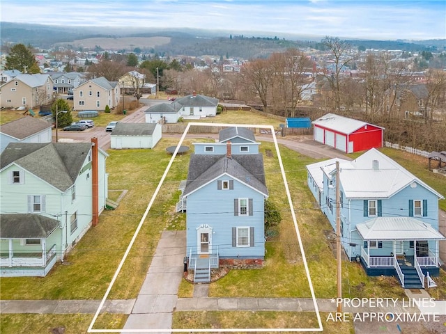 drone / aerial view featuring a residential view