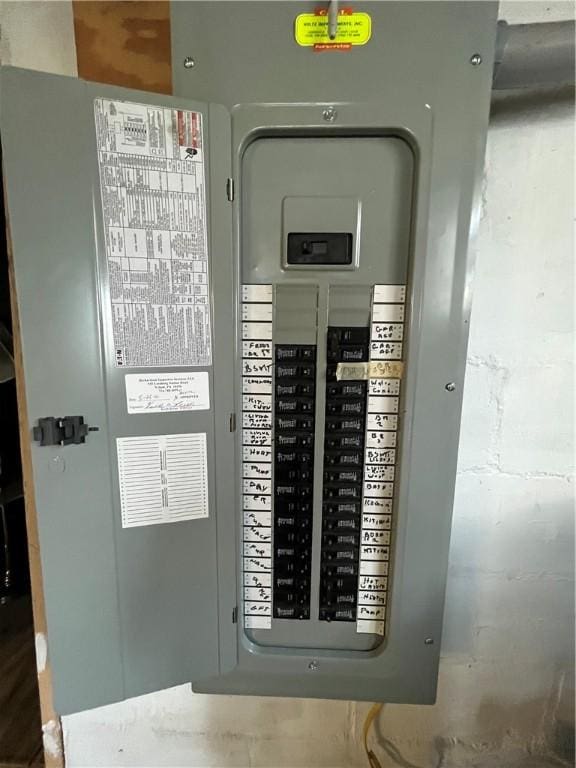 310 Church St, Harrisville Boro, PA 16038 - utility room featuring electric panel
