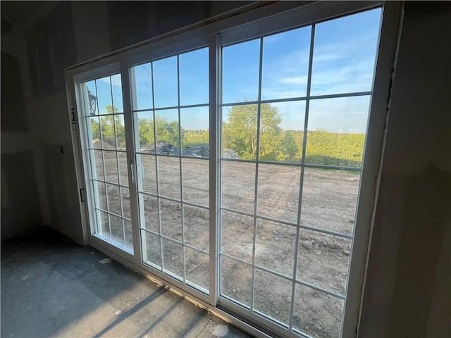 330 Cherokee Dr, Chippewa Twp, PA 15010 - doorway to outside featuring plenty of natural light and unfinished concrete floors