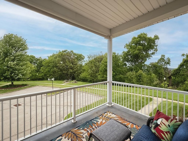 232 Adams Pointe Blvd Unit 6, Adams Twp, PA 16046 - balcony featuring view of wooded area