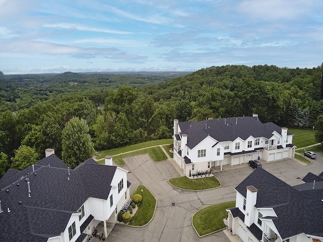 232 Adams Pointe Blvd Unit 6, Adams Twp, PA 16046 - aerial view of property and surrounding area featuring a heavily wooded area