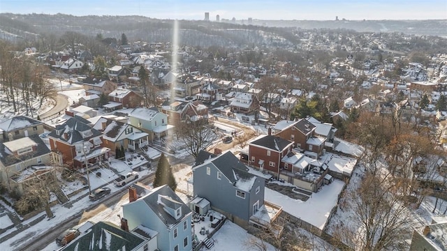 drone / aerial view with a residential view