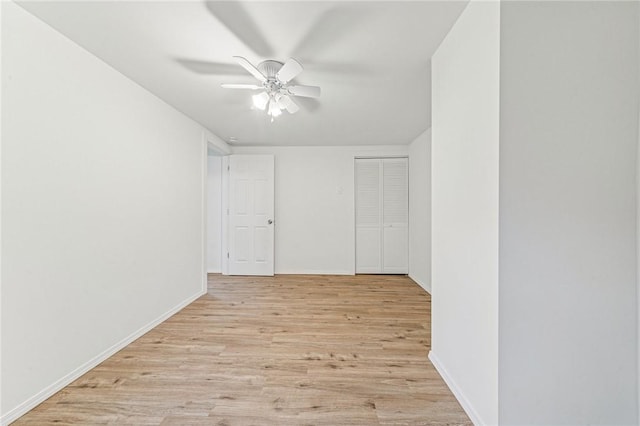 5021 Broad St, Garfield, PA 15224 - unfurnished room featuring a ceiling fan and light wood-style floors