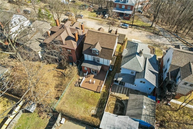 aerial perspective of suburban area