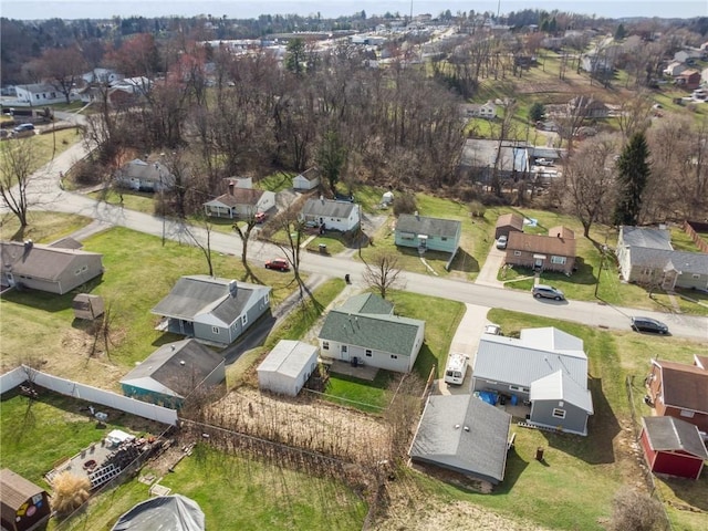 drone / aerial view with a residential view