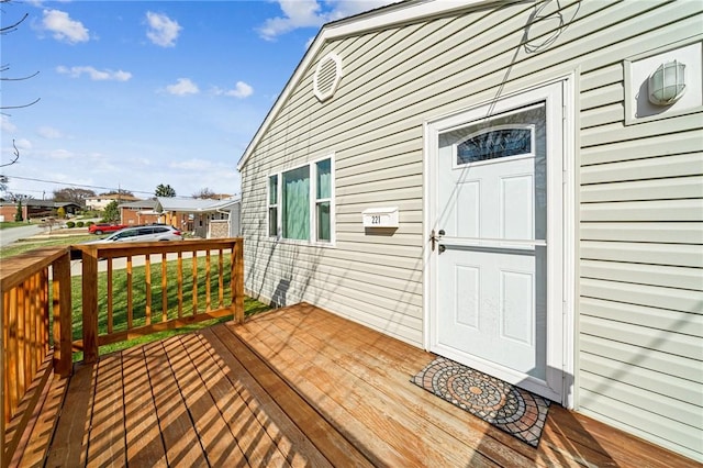 view of wooden deck