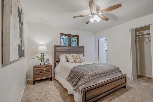 1693 Emery Dr, Mccandless, PA 15101 - bedroom featuring light carpet, baseboards, and a ceiling fan