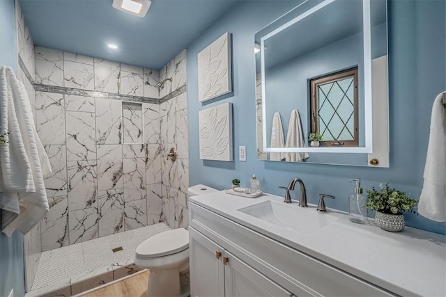 1693 Emery Dr, Mccandless, PA 15101 - bathroom featuring toilet, vanity, and a shower stall