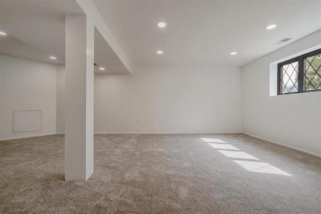 1693 Emery Dr, Mccandless, PA 15101 - basement featuring carpet floors, recessed lighting, and baseboards