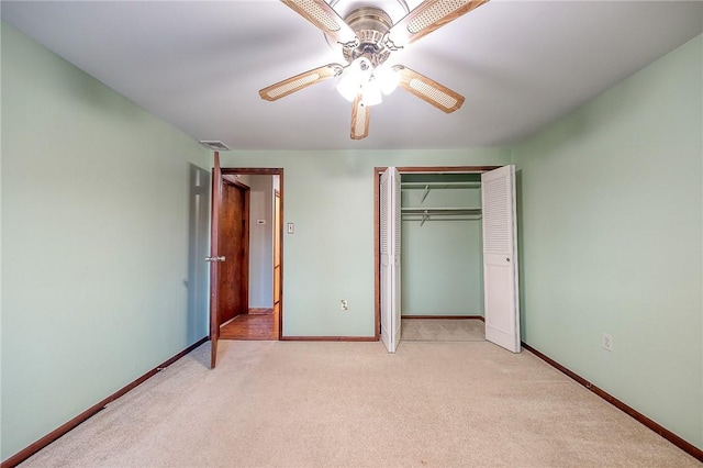 248 Spruceton Ave, Mt Lebanon, PA 15228 - unfurnished bedroom featuring visible vents, baseboards, a closet, and light colored carpet